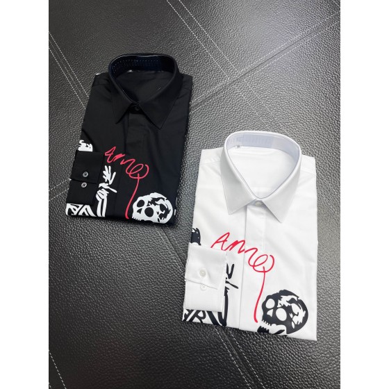 McQueen Cartoon Skeleton Graffiti Shirt